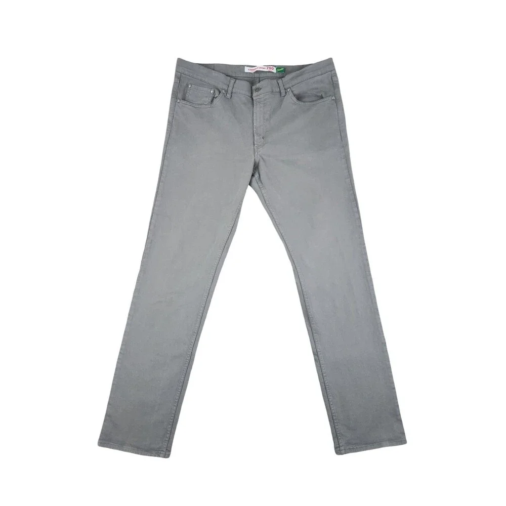 Carrera Italia 700 Straight Leg Jeans Grey Stretch Denim Men 40x34